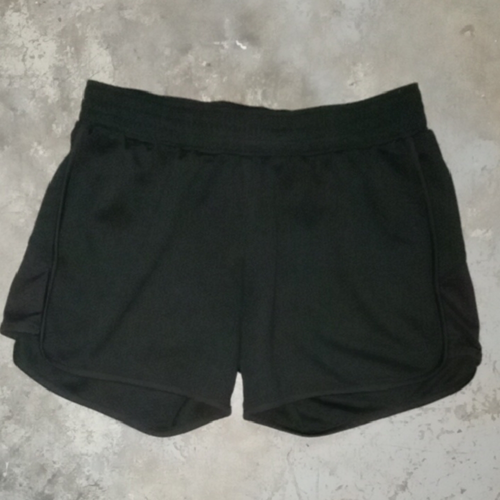 Ladies Sporty Athletic Black Shorts, Comfortable Fit Wide Waist Band,lightweight